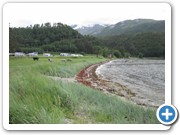 und der Ålvundfjord beim Fuglevåg Campingplatz